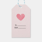 Sei mein rosa Valentinstag Geschenkanhänger (Rückseite)