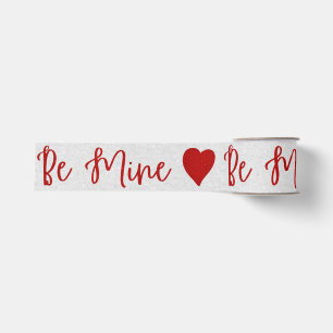 Sei Mein rotes Glitter Valentinstag-Grosgrain-Band Ripsband