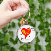 Sei mein rotes Herz Schlüsselanhänger (Hand)