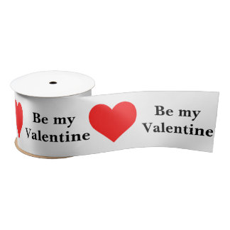 Sei mein rotes Herz zum Valentinstag Liebe Satinband