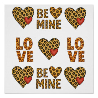 Sei Mein Sei Mein Valentinstag Cheetah Druck