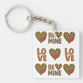 Sei Mein Sei Mein Valentinstag Cheetah Druck Schlüsselanhänger