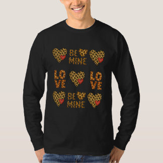 Sei Mein Sei Mein Valentinstag Cheetah Druck T-Shirt