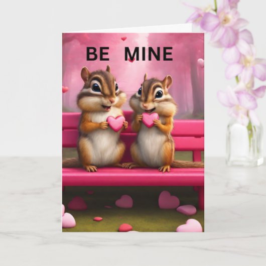 Sei mein Streifenhörnchen Karte (Orchidee)