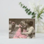 Sei mein süßes Vintages Valentin Feiertagspostkarte (Stehend Vorderseite)