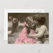 Sei mein süßes Vintages Valentin Feiertagspostkarte (Vorne/Hinten)