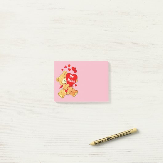 Sei mein Teddy Bär Post-it Klebezettel (Auf Schreibtisch)