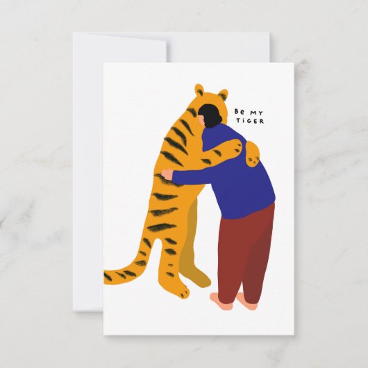 Sei mein Tiger Dankeskarte (Vorderseite)