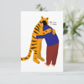 Sei mein Tiger Dankeskarte (Stehend Vorderseite)