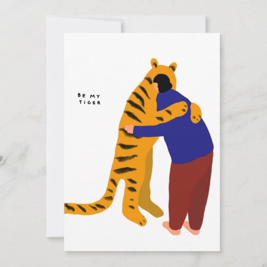 Sei mein Tiger Dankeskarte (Vorderseite)