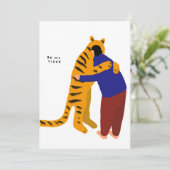 Sei mein Tiger Dankeskarte (Stehend Vorderseite)