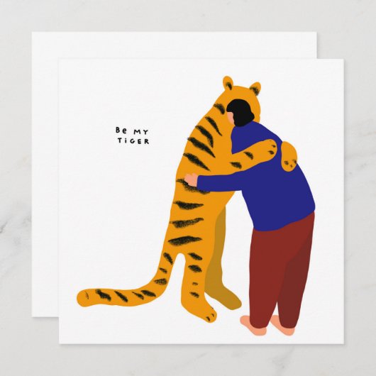 Sei mein Tiger Einladung (Vorne/Hinten)