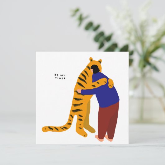 Sei mein Tiger Einladung (Stehend Vorderseite)