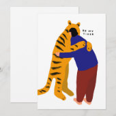 Sei mein Tiger Feiertagskarte (Vorne/Hinten)