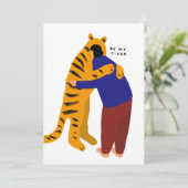Sei mein Tiger Feiertagskarte (Stehend Vorderseite)