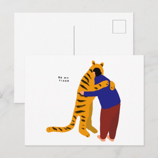 Sei mein Tiger Postkarte (Vorne/Hinten)