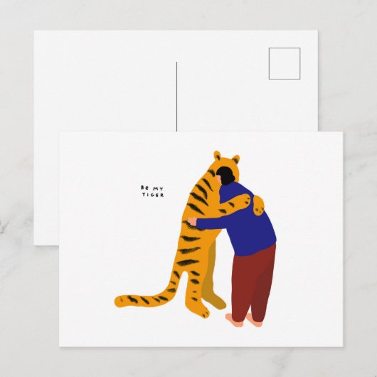 Sei mein Tiger Postkarte (Vorne/Hinten)