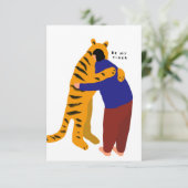 Sei mein Tiger RSVP Karte (Stehend Vorderseite)