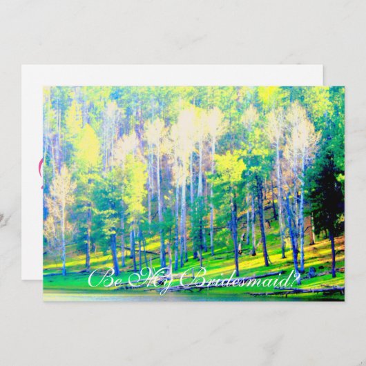 Sei mein überwältigender Grünwald Einladung (Vorne/Hinten)