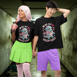Sei mein Valen-thulu Cthulhu Valentinstag T-Shirt