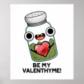 Sei mein Valen-thyme Funny Valentine Herb Pub Poster (Vorne)