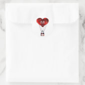 Sei-mein-Valentin-Aufkleber Runder Aufkleber (Tasche)