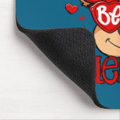 Sei mein Valentin Buck Kokette Bogen Mädchen Valen Mousepad (Ecke)