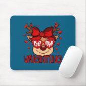 Sei mein Valentin Buck Kokette Bogen Mädchen Valen Mousepad (Mit Mouse)