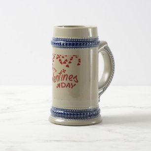 Sei mein Valentin: Ein Tag der Liebe und Romantik Bierglas