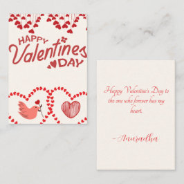 Sei mein Valentin: Ein Tag der Liebe und Romantik Mitteilungskarte