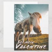 Sei mein Valentin mit schauenden Pferd (Vorne/Hinten)