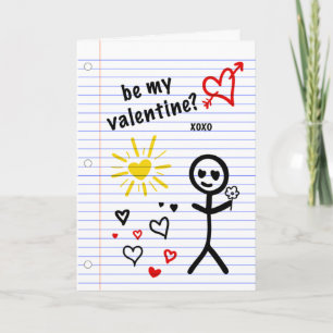 Sei-mein-Valentin-Notizbuchpapier-Sketches Feiertagskarte