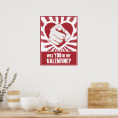 Sei-mein-Valentin-Plakat Poster (Küche)