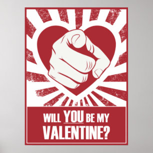 Sei-mein-Valentin-Plakat Poster
