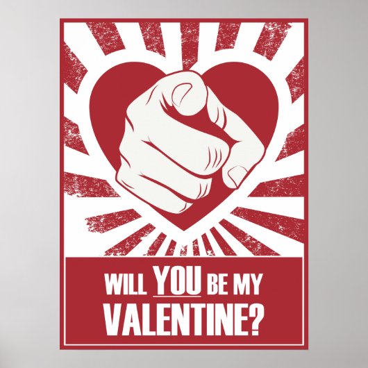 Sei-mein-Valentin-Plakat Poster (Vorne)