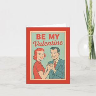 Sei mein Valentin Retro-Grußkarte Karte