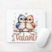 Sei mein Valentin – Süße Liebesvögel Valentins-Kun Mousepad (Mit Mouse)