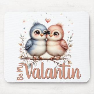 Sei mein Valentin – Süße Liebesvögel Valentins-Kun Mousepad