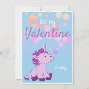 Sei mein Valentin Süßes Einhorn Valentinstag Karte