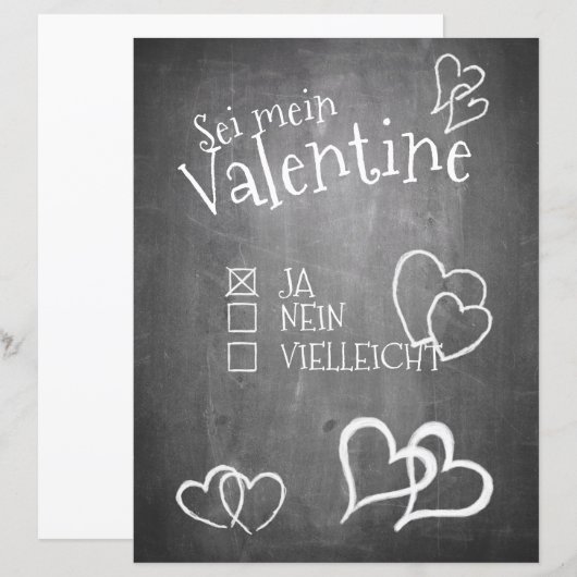 Sei mein Valentine (Vorne/Hinten)