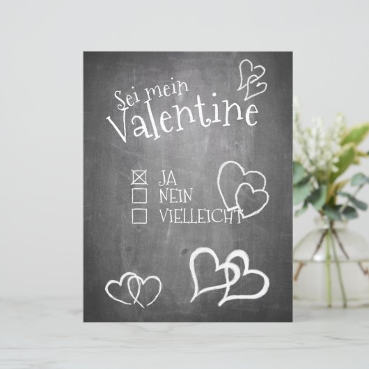 Sei mein Valentine (Stehend Vorderseite)