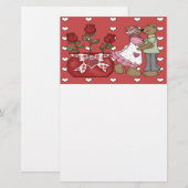 Sei mein Valentine! Briefpapier (Vorne/Hinten)