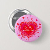 Sei mein Valentine Button (Vorne & Hinten)