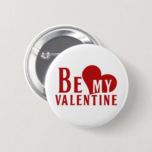 Sei mein Valentine Button (Vorne & Hinten)