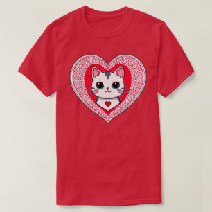 Sei mein Valentine Cat Heart T - Shirt