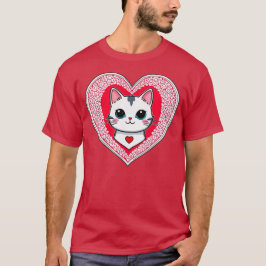 Sei mein Valentine Cat Heart T - Shirt