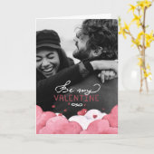 Sei mein Valentine | Couple-Foto Karte (Gelbe Blume)