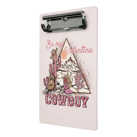 Sei mein Valentine Cowboy Mini Klemmbrett (Gewinkelt2)