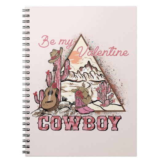 Sei mein Valentine Cowboy Notizblock (Vorderseite)