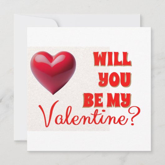 Sei mein Valentine Einladung (Vorderseite)